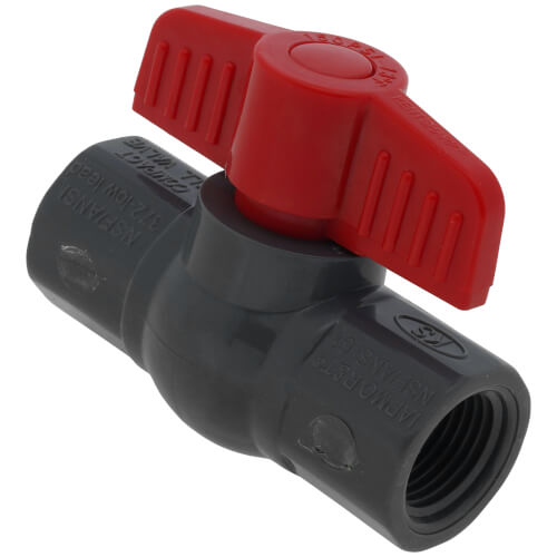Main product image of 1/2" 770G SCH 80 Gray PVC Ball Valve (Threaded)