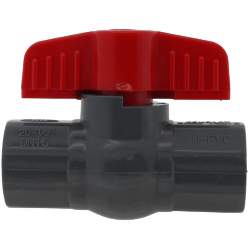 Main product image of 1/2" 770G SCH 80 Gray PVC Ball Valve (Threaded)