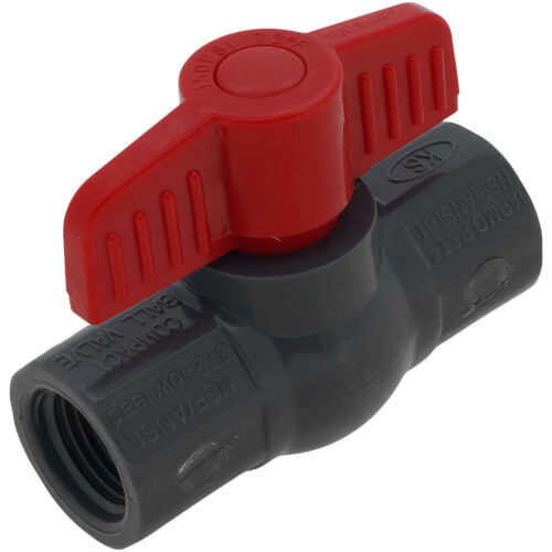 Main product image of 1/2" 770G SCH 80 Gray PVC Ball Valve (Threaded)