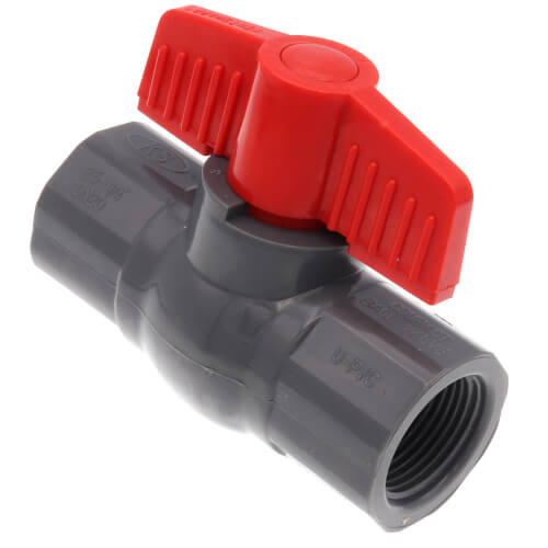 Main product image of 3/4" 770G SCH 80 Gray PVC Ball Valve (Threaded)