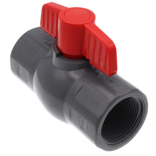 Main product image of 1-1/4" 770G SCH 80 Gray PVC Ball Valve (Threaded)