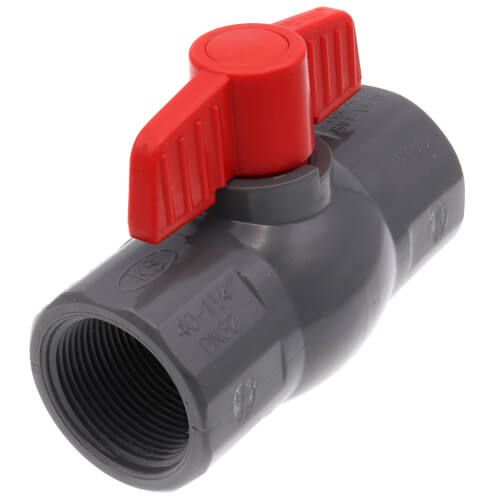Main product image of 1-1/4" 770G SCH 80 Gray PVC Ball Valve (Threaded)