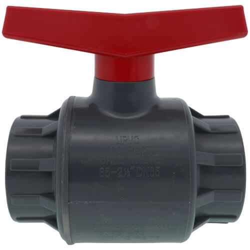Main product image of 2-1/2" 770G SCH 80 PVC Ball Valve w/ Threaded Ends (Gray)