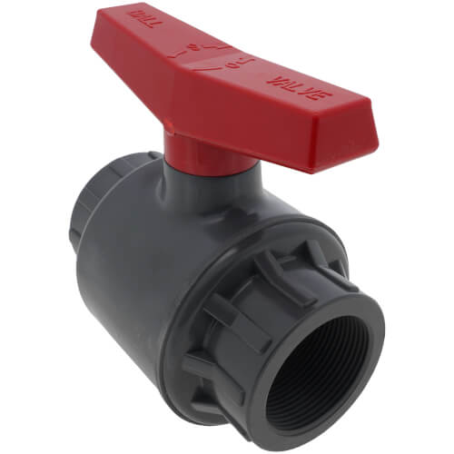 Main product image of 2-1/2" 770G SCH 80 PVC Ball Valve w/ Threaded Ends (Gray)