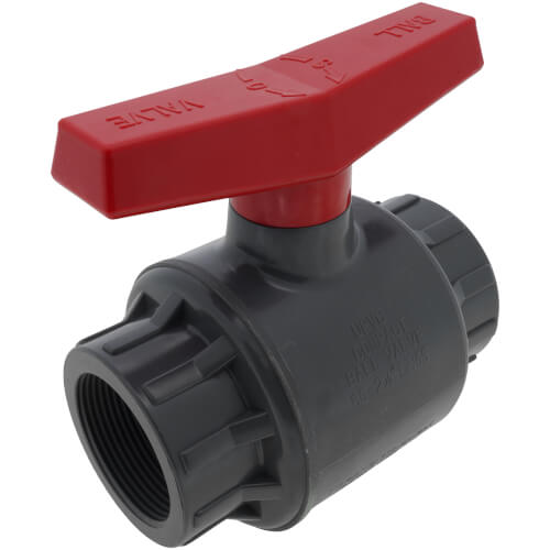 Main product image of 2-1/2" 770G SCH 80 PVC Ball Valve w/ Threaded Ends (Gray)