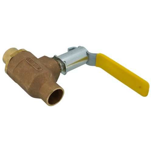 Main product image of 1" Solder Full Port 2-Piece Ball Valve w/ Stainless Steel Ball & 2-1/4" Stem