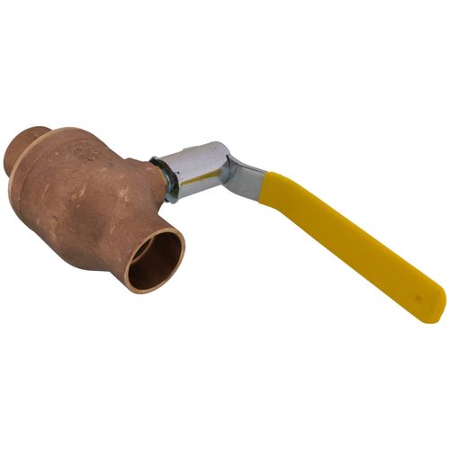 Main product image of 1-1/2" Solder Full Port 2-Piece Ball Valve w/ Stainless Steel Ball & 2-1/4" Stem
