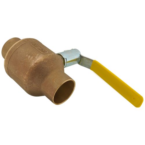 Main product image of 2" Solder Full Port 2-Piece Ball Valve w/ Stainless Steel Ball & 2-1/4" Stem