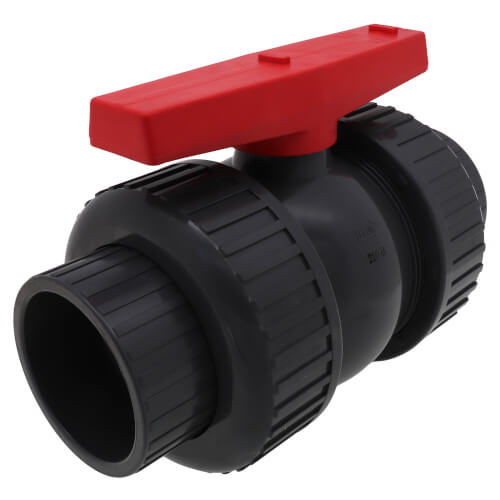 Main product image of 3" 772 SCH 80 Gray True Union PVC Ball Valve (Solvent)