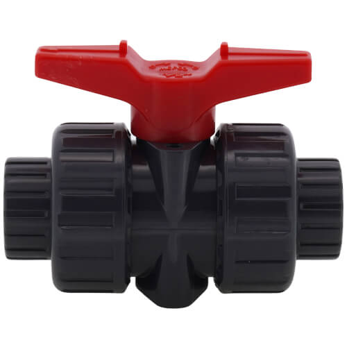 Main product image of 1/2" 772ST SCH 80 Gray True Union PVC Ball Valve (Solvent & Threaded)