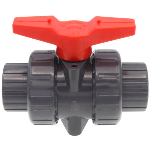 Main product image of 1" 772ST SCH 80 Gray True Union PVC Ball Valve (Solvent & Threaded)