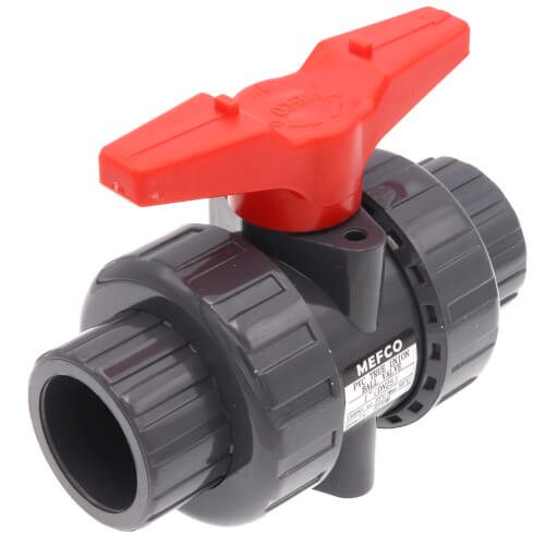 Main product image of 1" 772ST SCH 80 Gray True Union PVC Ball Valve (Solvent & Threaded)