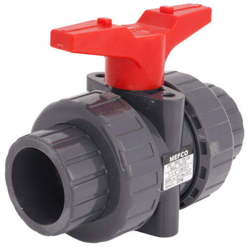 Main product image of 1-1/4" 772ST SCH 80 Gray True Union PVC Ball Valve (Solvent & Threaded)