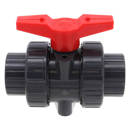 Main product image of 1-1/2" 772ST SCH 80 Gray True Union PVC Ball Valve (Solvent & Threaded)