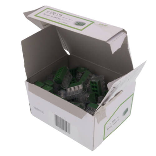 Main product image of Pushwire Connector for Junction Boxes, 18-12 AWG - 8 Ports, Green (Box of 50)