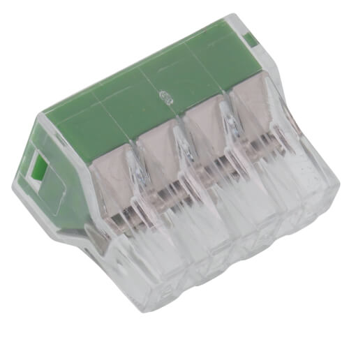 Main product image of Pushwire Connector for Junction Boxes, 18-12 AWG - 8 Ports, Green (Box of 50)