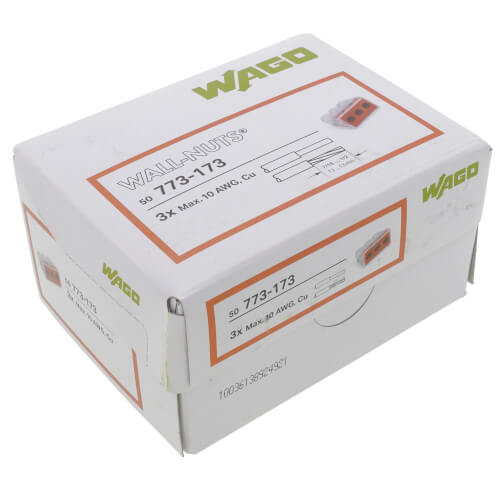 WAGO 773-114 Wall-Nuts Push-Wire Connectors – 10-Pack, Marrette/nut Style