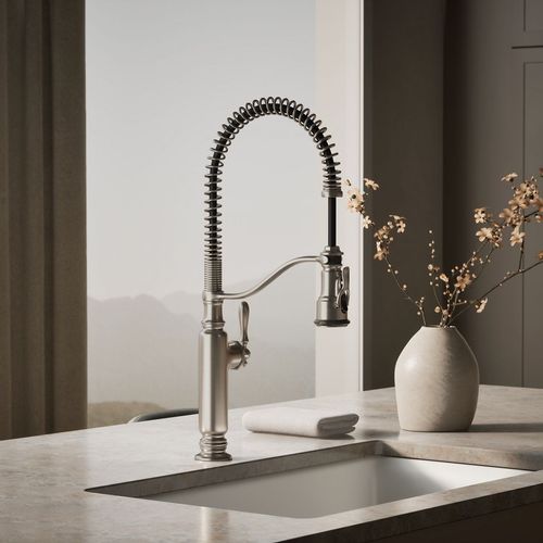 Main product image of Tournant Semi-Professional 1-Handle Pull Out Kitchen Faucet with Spray (Stainless Steel), K-77515-VS