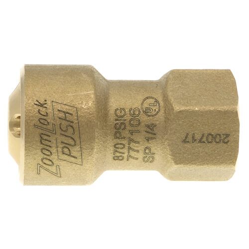 Main product image of 1/4" ZoomLock PUSH R410A Optimized SAE Flare Adapter (PZKP-F4-HNBR)