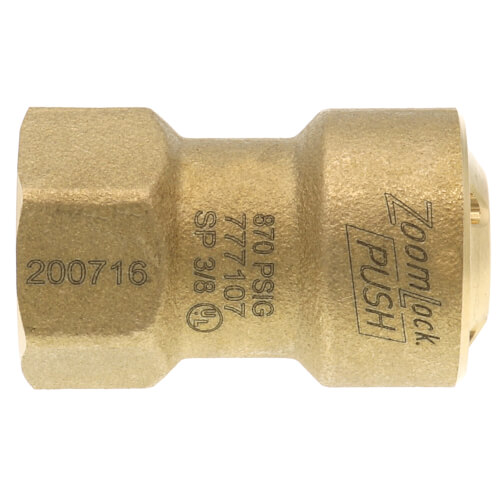 Main product image of 3/8" ZoomLock PUSH R410A Optimized SAE Flare Adapter (PZKP-F6-HNBR)