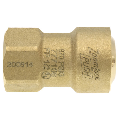 Main product image of 1/2" ZoomLock PUSH R410A Optimized SAE Flare Adapter (PZKP-F8-HNBR)