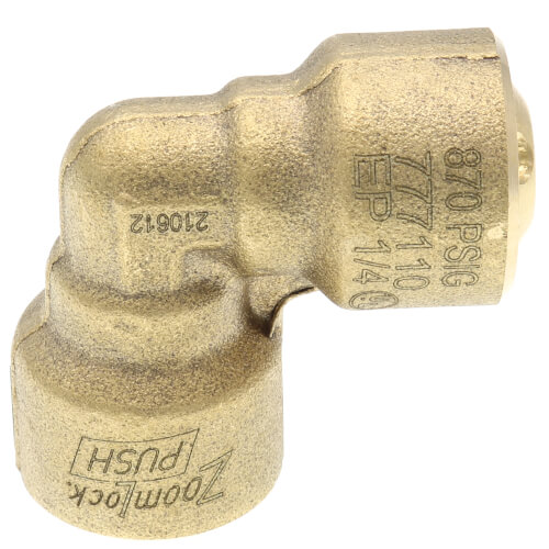 Main product image of 1/4" ZoomLock PUSH R410A Optimized 90-Degree Elbow (PZKP-90E4-HNBR)