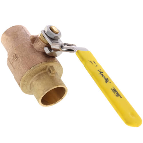 Main product image of 1" Full Port Contractor Series Sweat Ball Valve w/ Locking Handle (68 Cv)