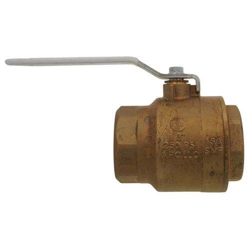 Main product image of 3" Threaded Full Port Brass Ball Valve (Lead Free) w/ SS Ball & Stem, 77FLF14001