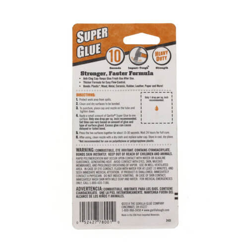 7800105 - Gorilla Glue 7800105 - Super Glue 3g Tubes (2 Pack)