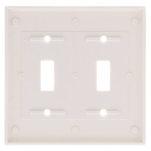 Main product image of 2-Gang Electrical Wall Plate, Toggle Switch (Light Almond)