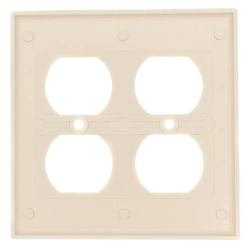Main product image of 2-Gang Electrical Wall Plate, Duplex Receptacle (Light Almond)