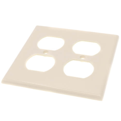 Main product image of 2-Gang Electrical Wall Plate, Duplex Receptacle (Light Almond)
