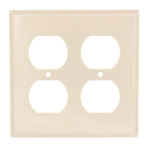 Main product image of 2-Gang Electrical Wall Plate, Duplex Receptacle (Light Almond)