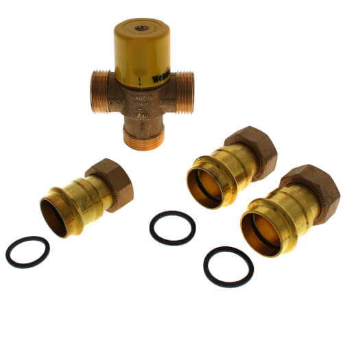 78104W stone 78104W 1" Pro Connect Press Mixing Valve, 150 PSI (Lead Free)