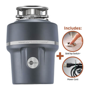 Main product image of Evolution Essential XTR Garbage Disposal w/ Power Cord & SinkTop Switch