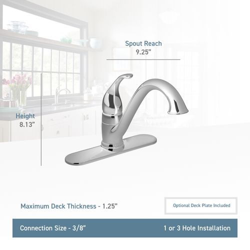 Main product image of Camerist 1 Handle Kitchen Faucet, 1.5 GPM, 7825 (Chrome)
