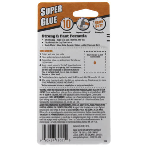 7900102 - Gorilla Glue 7900102 - Super Glue, Single 3g Tube