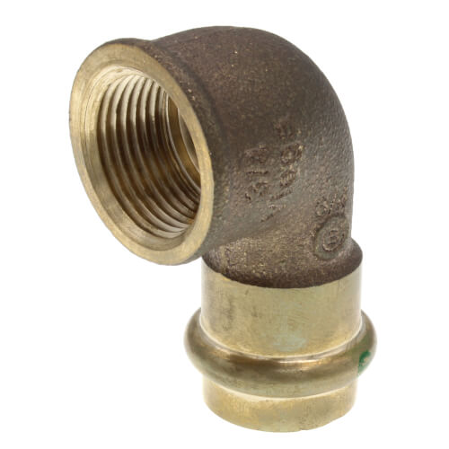 Main product image of 1/2" ProPress x 3/4" Female Bronze 90° Elbow (Lead Free)