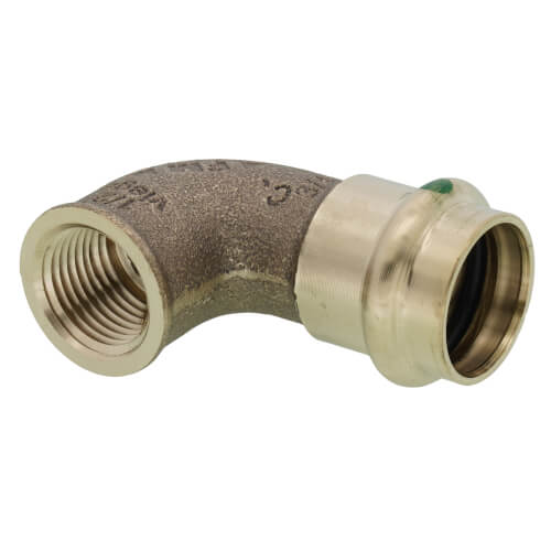 Main product image of 3/4" ProPress x 1/2" Female Bronze 90° Elbow (Lead Free)