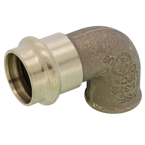 Main product image of 3/4" ProPress x 1/2" Female Bronze 90° Elbow (Lead Free)