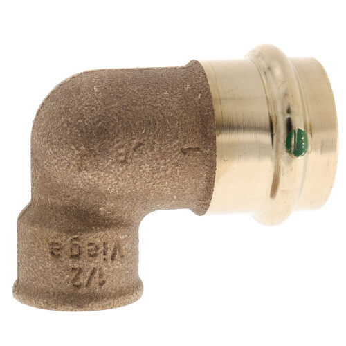 Main product image of 1" ProPress x 1/2" Female Bronze 90° Elbow (Lead Free)