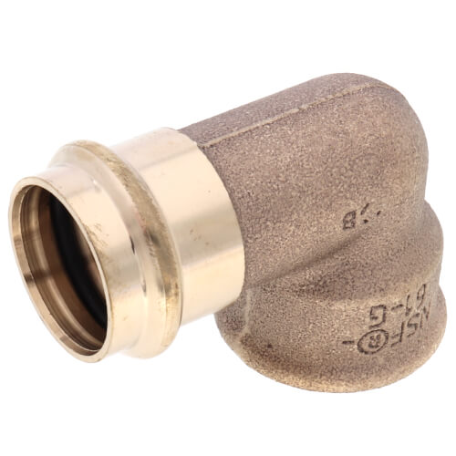 Main product image of 1" ProPress x Female Bronze 90° Elbow (Lead Free)