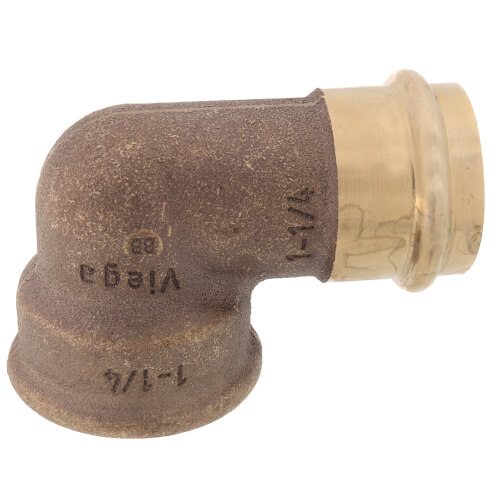 Main product image of 1-1/4" ProPress x Female Bronze 90° Elbow (Lead Free)