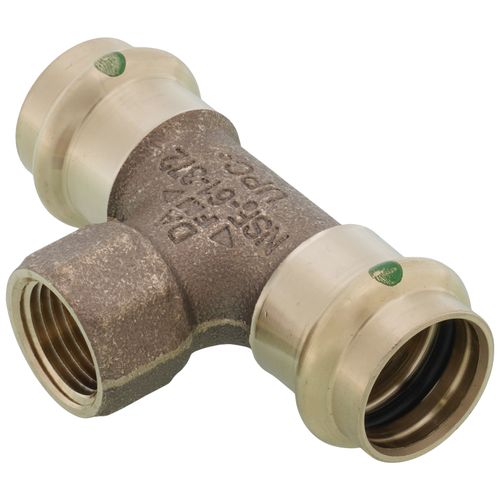 Main product image of 3/4" x 3/4" x 1/2" ProPress x ProPress x Female Bronze Tee (Lead Free)