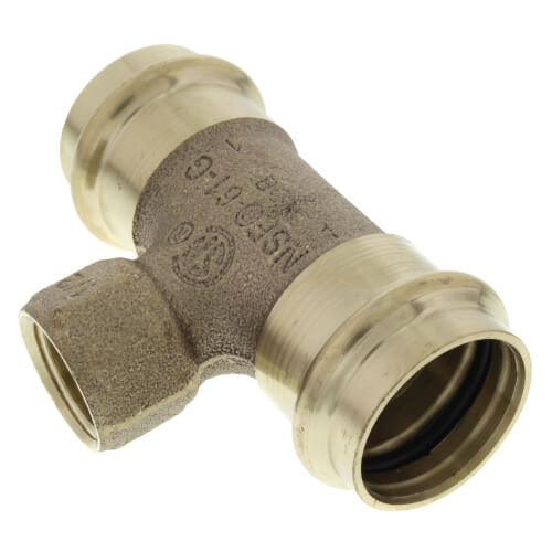 79760 Viega 79760 1" x 1" x 1/2" ProPress Smart Connect Bronze Tee