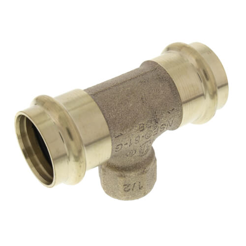 Main product image of 1" x 1" x 1/2" ProPress Smart Connect Bronze Tee (Lead Free)