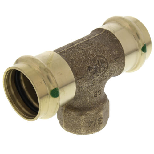 Main product image of 1" x 1" x 3/4" ProPress Smart Connect Bronze Tee (Lead Free)