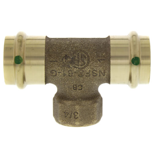 Main product image of 1" x 1" x 3/4" ProPress Smart Connect Bronze Tee (Lead Free)