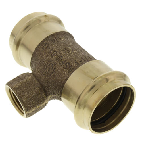 Main product image of 1-1/4" x 1-1/4" x 1/2" ProPress x ProPress x Female Bronze Tee (Lead Free)