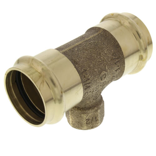 Main product image of 1-1/4" x 1-1/4" x 1/2" ProPress x ProPress x Female Bronze Tee (Lead Free)